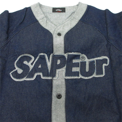 SAPEur | サプール デニムベースボールシャツ デニム インディゴ サイズ：XL【三重本店】