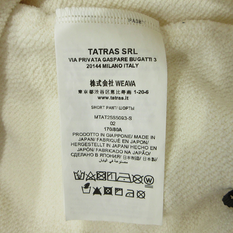 TATRAS | タトラス FUSSA フッサ 25SS ロゴスウェットショートパンツ ショートパンツ MTAT25S5093-S ホワイト アイボリー サイズ：2【三重本店】