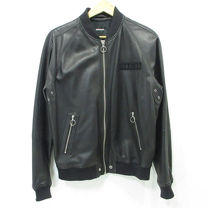 DIESEL | ディーゼル L-PINS-A シープスキンレザーボンバージャケット レザー A6226170 ブラック サイズ：L【三重本店】