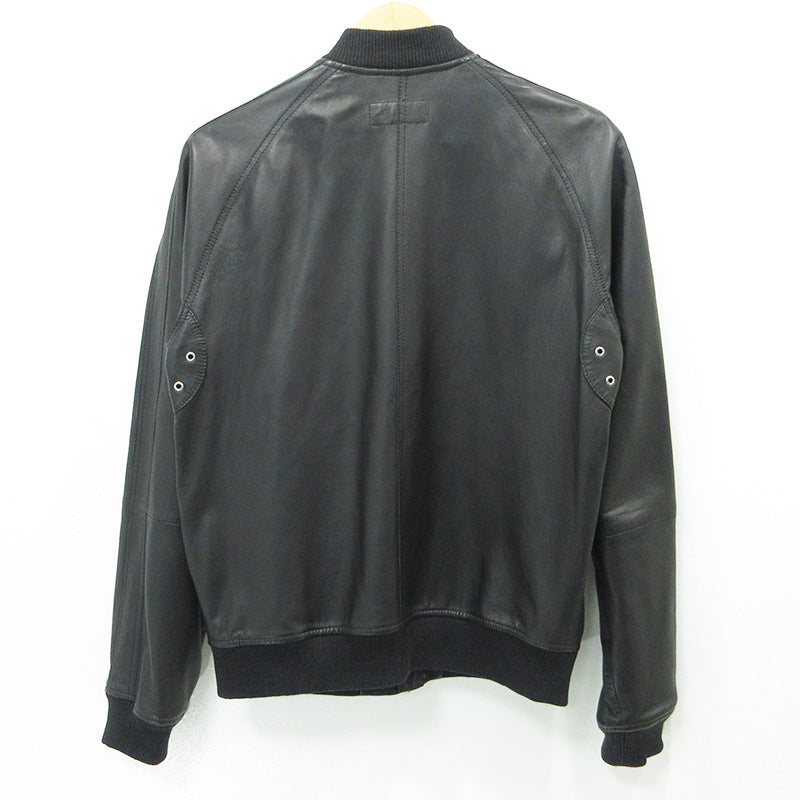 DIESEL | ディーゼル L-PINS-A シープスキンレザーボンバージャケット レザー A6226170 ブラック サイズ：L【三重本店】