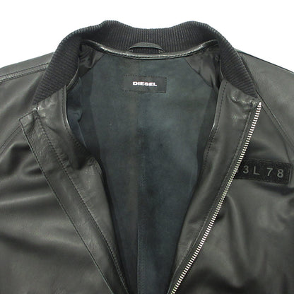 DIESEL | ディーゼル L-PINS-A シープスキンレザーボンバージャケット レザー A6226170 ブラック サイズ：L【三重本店】