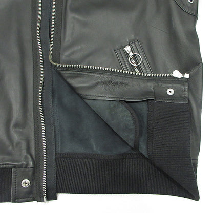 DIESEL | ディーゼル L-PINS-A シープスキンレザーボンバージャケット レザー A6226170 ブラック サイズ：L【三重本店】