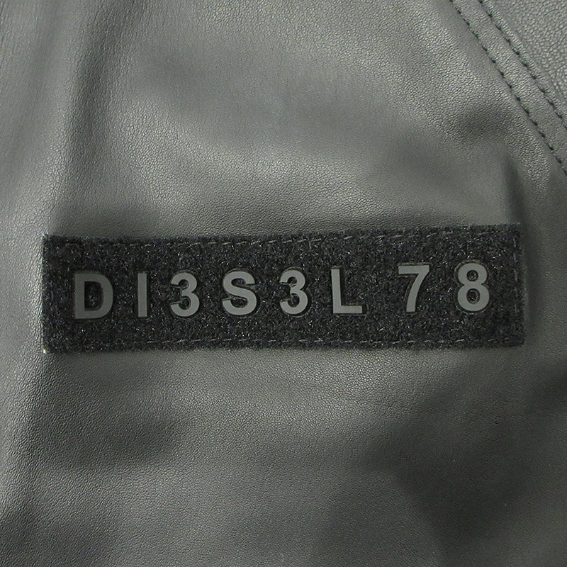 DIESEL | ディーゼル L-PINS-A シープスキンレザーボンバージャケット レザー A6226170 ブラック サイズ：L【三重本店】