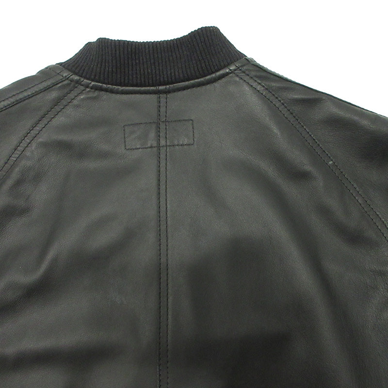 DIESEL | ディーゼル L-PINS-A シープスキンレザーボンバージャケット レザー A6226170 ブラック サイズ：L【三重本店】