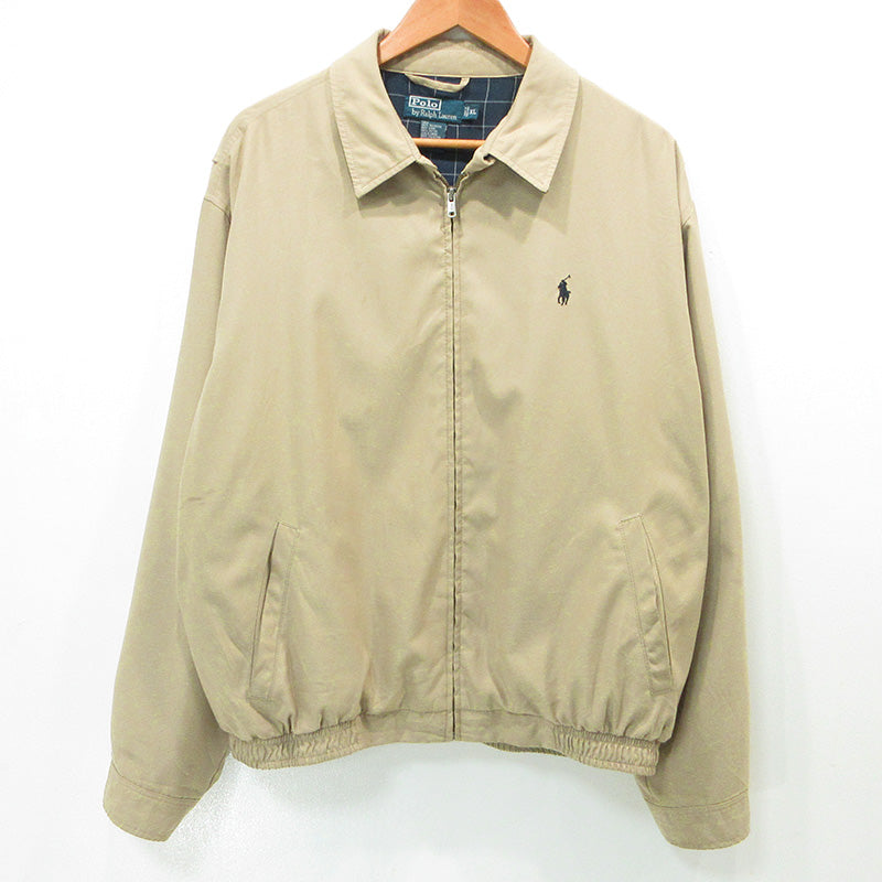 RALPH LAUREN | ラルフローレン ロゴ刺繍スイングトップ ブルゾン スイングトップ ベージュ サイズ：XL【三重本店】