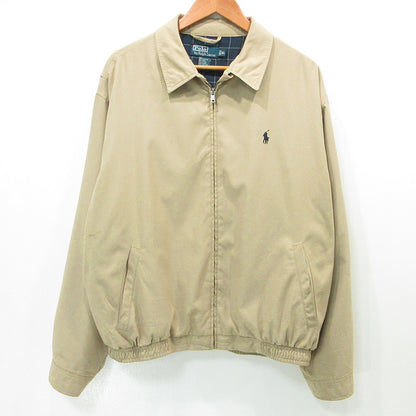 RALPH LAUREN | ラルフローレン ロゴ刺繍スイングトップ ブルゾン スイングトップ ベージュ サイズ：XL【三重本店】