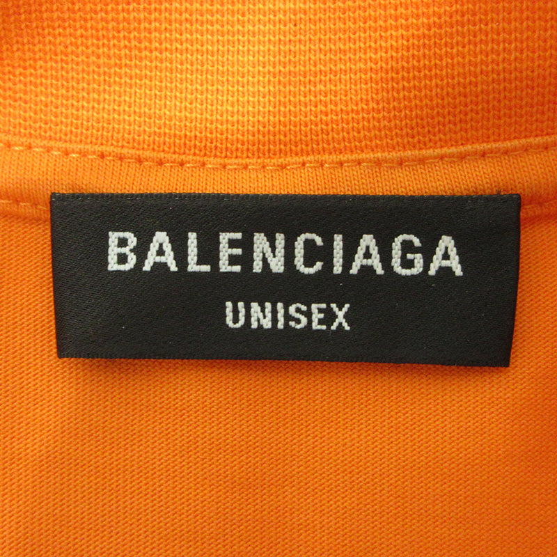 BALENCIAGA | バレンシアガ Long Sleeve T Layered Shirt ロングスリーブTレイヤードシャツ ロゴ刺繍切替え長袖Tシャツ オーバーサイズ 長袖Ｔシャツ JP57 2021 01247 オレンジ サイズ：XXS【三重本店】