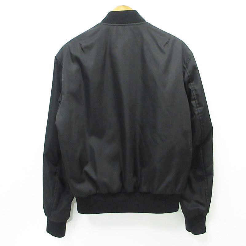VERSACE | ヴェルサーチ MEDUSA CHAINS REVERSIBLE BOMBER JACKET メドゥーサチェーンリバーシブルボンバージャケット リバーシブル総柄中綿ジャケット ミリタリージャケット 1018824 ブラック×グレー サイズ：46【三重本店】