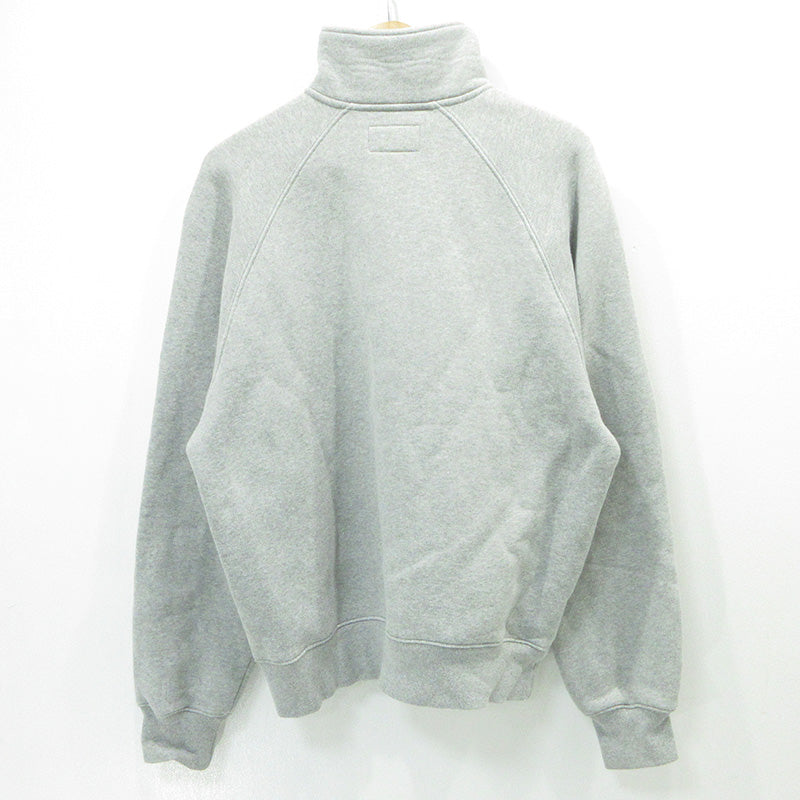 STUSSY | ステューシー ハーフジップ長袖スウェットシャツ ロゴラベル裏起毛プルオーバー スウェット 118573 グレー サイズ：M【三重本店】