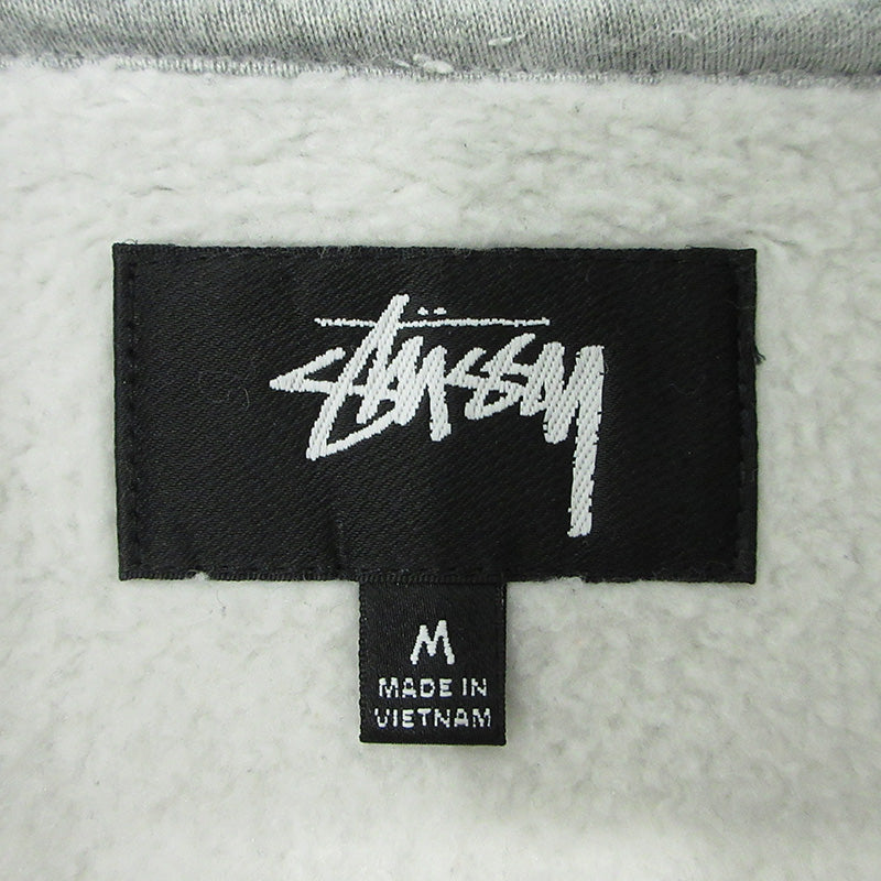 STUSSY | ステューシー ハーフジップ長袖スウェットシャツ ロゴラベル裏起毛プルオーバー スウェット 118573 グレー サイズ：M【三重本店】