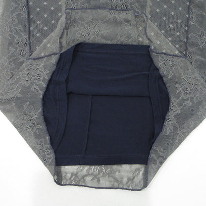 AULA AILA | アウラアイラ LACE HIGH NECK TOPS レースハイネックトップス 総柄 カットソー 1244-04002 グレー【三重本店】
