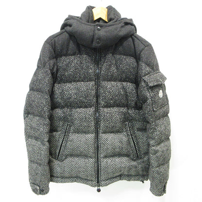 MONCLER | モンクレール MONTGENEVRE モンジュネーブル 襟2WAY総柄ウールダウンジャケット ダウンジャケット A20914033805 グレー サイズ：1【三重本店】