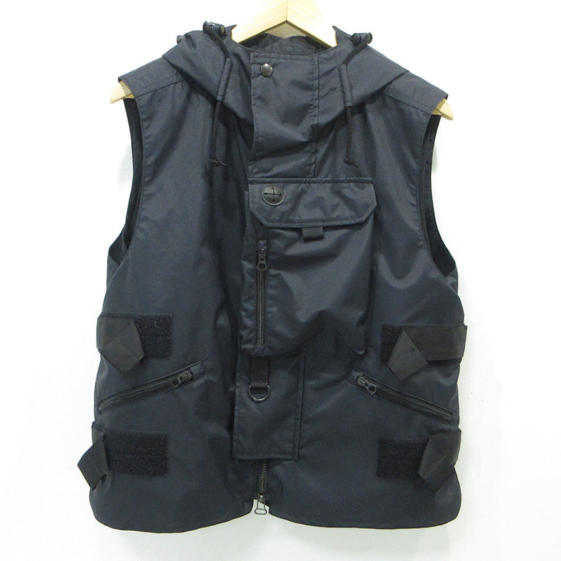 JUNYA WATANABE | ジュンヤワタナベ × C.P. Company シーピーカンパニー COMME des GARCONS コムデギャルソン W-NAME VEST ダブルネームベスト 25SS 中綿ベストライナー付きマルチポケットベスト ベスト WO-V901 ブラック サイズ：S【三重本店】