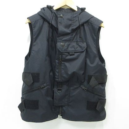 JUNYA WATANABE | ジュンヤワタナベ × C.P. Company シーピーカンパニー COMME des GARCONS コムデギャルソン W-NAME VEST ダブルネームベスト 25SS 中綿ベストライナー付きマルチポケットベスト ベスト WO-V901 ブラック サイズ：S【三重本店】