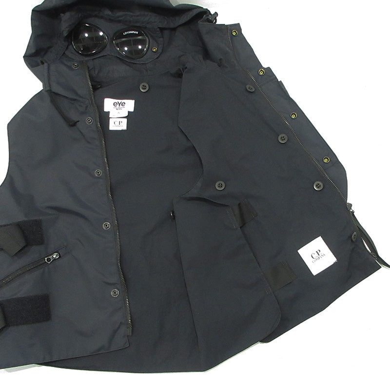 JUNYA WATANABE | ジュンヤワタナベ × C.P. Company シーピーカンパニー COMME des GARCONS コムデギャルソン W-NAME VEST ダブルネームベスト 25SS 中綿ベストライナー付きマルチポケットベスト ベスト WO-V901 ブラック サイズ：S【三重本店】