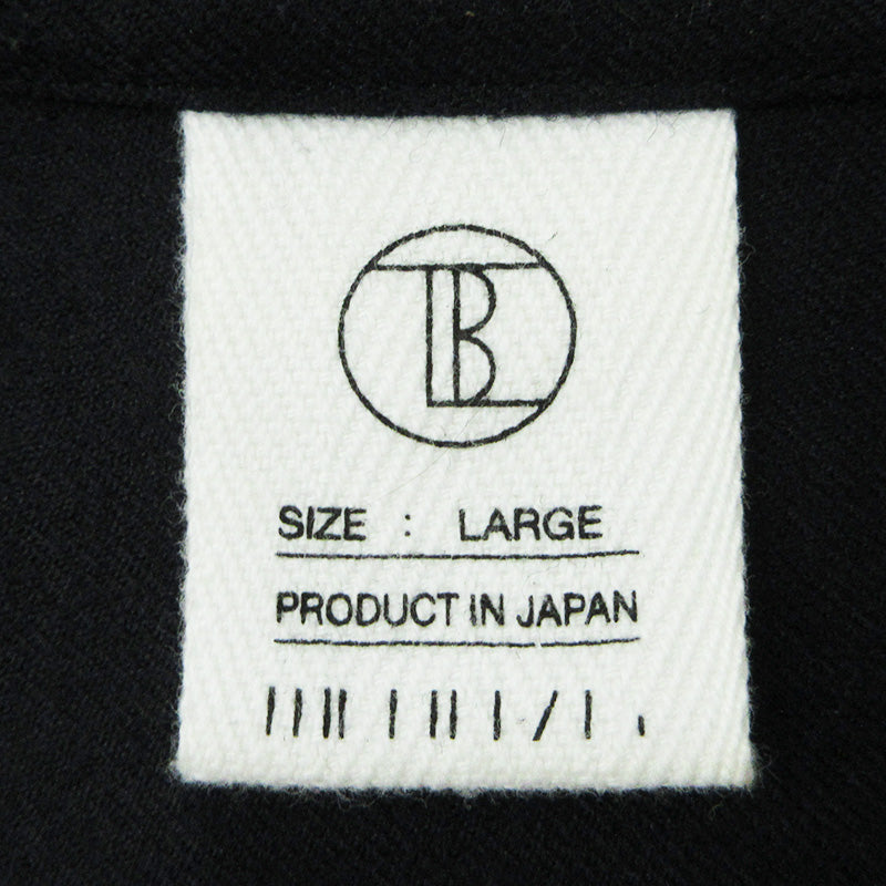 THE LIBRARY | ザライブラリー ウールノーカラー長袖シャツ 長袖シャツ 175-0250003 ブラック サイズ：L【三重本店】