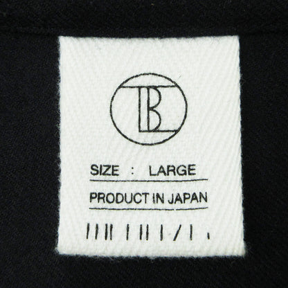 THE LIBRARY | ザライブラリー ウールノーカラー長袖シャツ 長袖シャツ 175-0250003 ブラック サイズ：L【三重本店】