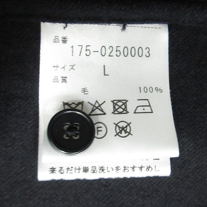THE LIBRARY | ザライブラリー ウールノーカラー長袖シャツ 長袖シャツ 175-0250003 ブラック サイズ：L【三重本店】