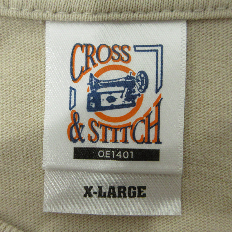 CROSS & STITCH | クロスステッチ プリント半袖Tシャツ 半袖Ｔシャツ ベージュ サイズ：XL【三重本店】