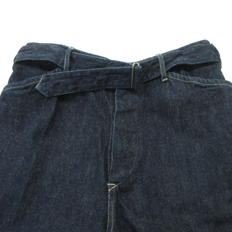 COMOLI | コモリ ベルテッドデニムパンツ デニムパンツ W03-03001 インディゴ サイズ：1【三重本店】【加古川物流】