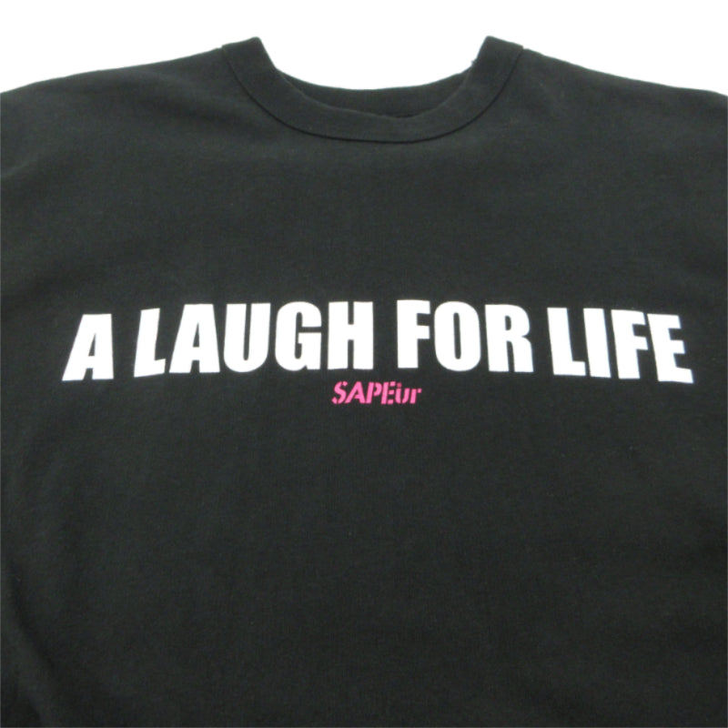 SAPEur | サプール MASATOSHI HAMADA A Laugh For Life SS Tee 半袖Ｔシャツ ブラック サイズ：M【三重本店】