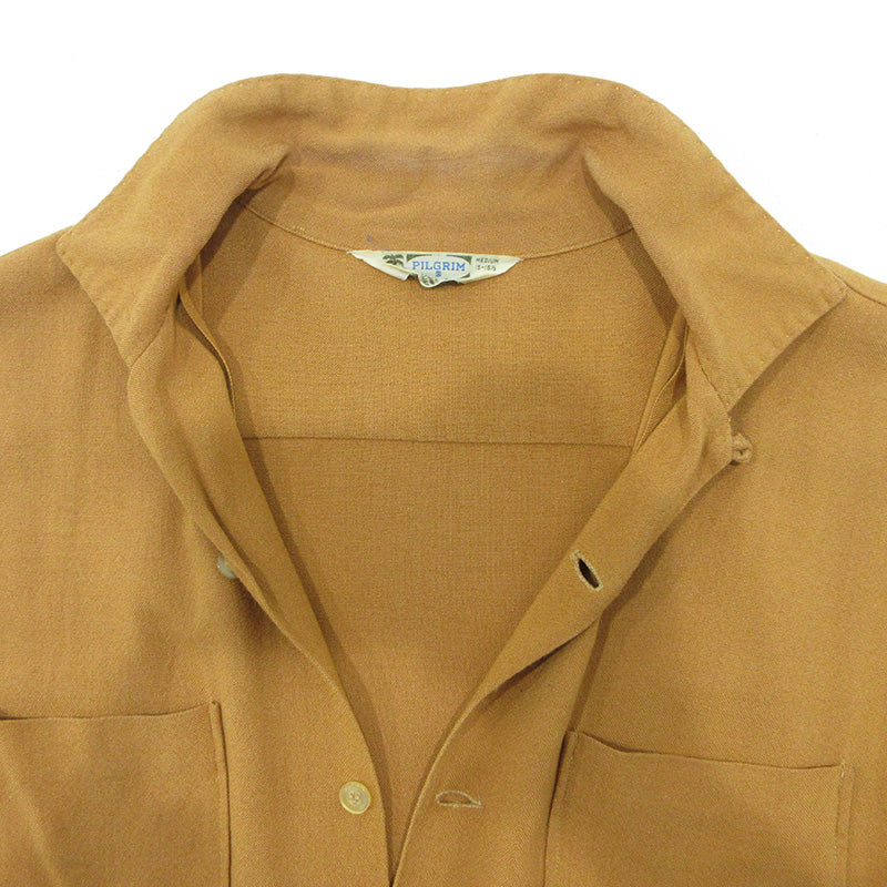 Pilgrim | ピルグリム 襟2WAY長袖シャツ 50~60's カリフォルニア製 その他トップス ブラウン キャメル サイズ：M【三重本店】