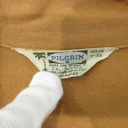 Pilgrim | ピルグリム 襟2WAY長袖シャツ 50~60's カリフォルニア製 その他トップス ブラウン キャメル サイズ：M【三重本店】