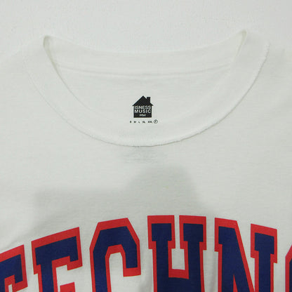 ISNESS MUSIC | イズネス ミュージック TECHNO ロゴプリント半袖Tシャツ 半袖Ｔシャツ ホワイト サイズ：FreeSize【三重本店】