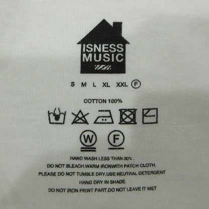 ISNESS MUSIC | イズネス ミュージック TECHNO ロゴプリント半袖Tシャツ 半袖Ｔシャツ ホワイト サイズ：FreeSize【三重本店】