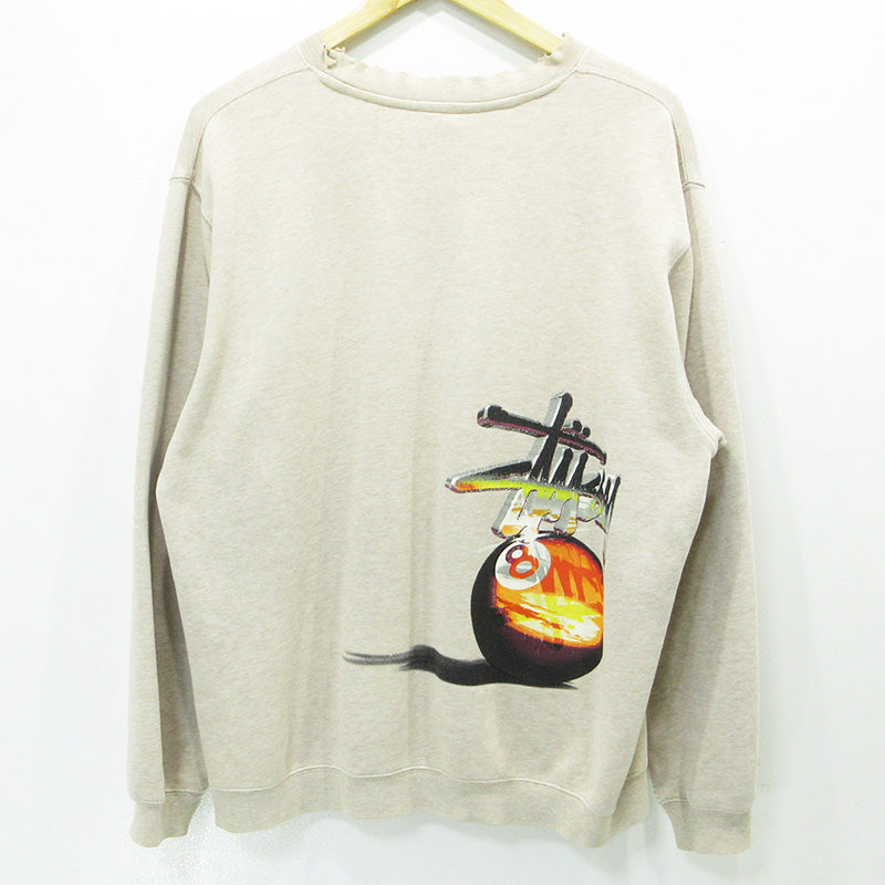 STUSSY | ステューシー 8BALL長袖スウェットシャツ スウェット ベージュ サイズ：L【三重本店】