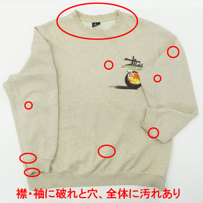 STUSSY | ステューシー 8BALL長袖スウェットシャツ スウェット ベージュ サイズ：L【三重本店】