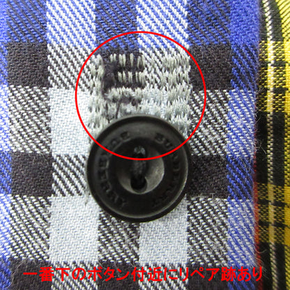 BURBERRY London England | バーバリーロンドンイングランド クレイジーパターンチェックシャツ 総柄切替え長袖シャ 長袖シャツ 8002553 ブルー×イエロー×ベージュ マルチカラー サイズ：L【三重本店】
