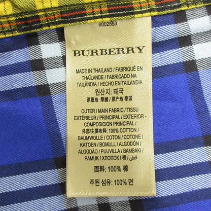 BURBERRY London England | バーバリーロンドンイングランド クレイジーパターンチェックシャツ 総柄切替え長袖シャ 長袖シャツ 8002553 ブルー×イエロー×ベージュ マルチカラー サイズ：L【三重本店】