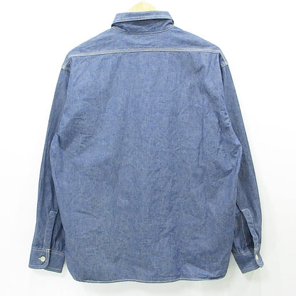 SC Subculture | サブカルチャー CHAMBRAY SHIRT シャンブレーシャツ ロゴ刺繍長袖シャツ 長袖シャツ SCTP-S2605 ブルー インディゴ サイズ：2【三重本店】