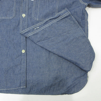 SC Subculture | サブカルチャー CHAMBRAY SHIRT シャンブレーシャツ ロゴ刺繍長袖シャツ 長袖シャツ SCTP-S2605 ブルー インディゴ サイズ：2【三重本店】
