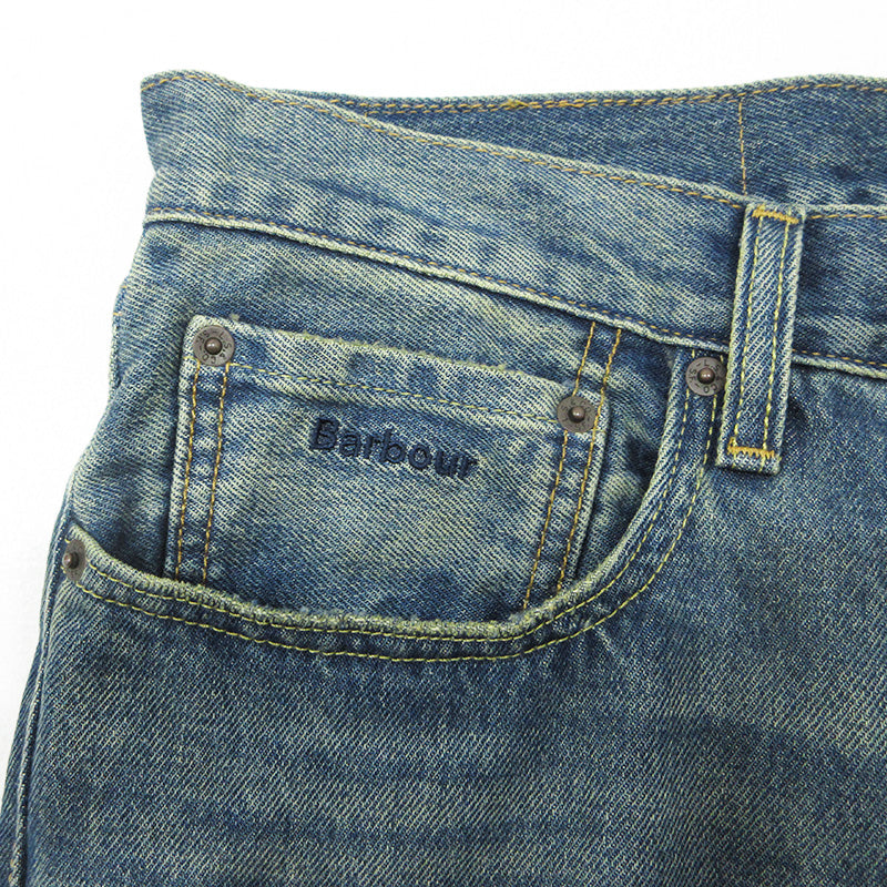 Barbour | バーブァー × LEVIS リーバイス Lot. 568 Loose Jeans ルーズジーンズ ロゴ刺繍ジップフライデニムパンツ デニムパンツ 003GN-0000 ブルー インディゴ サイズ：34【三重本店】