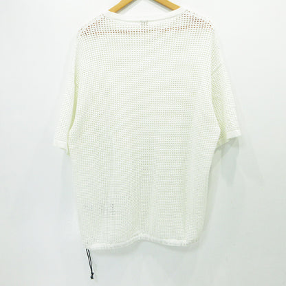 β | ベータ コットンメッシュ半袖ニット メッシュ半袖Tシャツ セーター ニット 27-53KK02 ホワイト サイズ：L【三重本店】