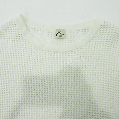 β | ベータ コットンメッシュ半袖ニット メッシュ半袖Tシャツ セーター ニット 27-53KK02 ホワイト サイズ：L【三重本店】