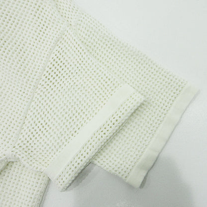 β | ベータ コットンメッシュ半袖ニット メッシュ半袖Tシャツ セーター ニット 27-53KK02 ホワイト サイズ：L【三重本店】