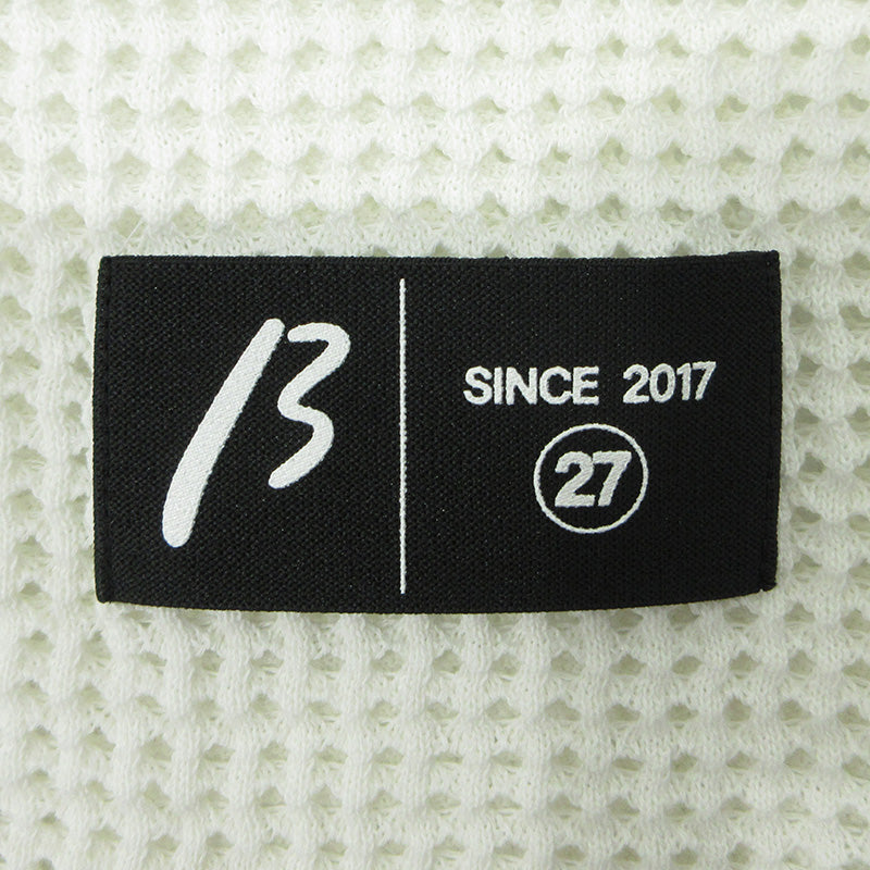 β | ベータ コットンメッシュ半袖ニット メッシュ半袖Tシャツ セーター ニット 27-53KK02 ホワイト サイズ：L【三重本店】