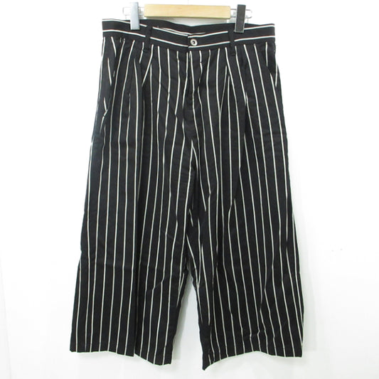 SHAREEF | シャリーフ STRIPE WIDE PANTS パンツ ブラック サイズ：3【三重本店】