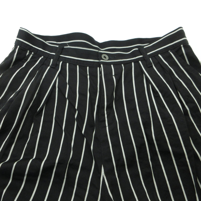 SHAREEF | シャリーフ STRIPE WIDE PANTS パンツ ブラック サイズ：3【三重本店】