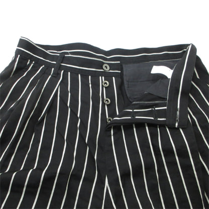 SHAREEF | シャリーフ STRIPE WIDE PANTS パンツ ブラック サイズ：3【三重本店】