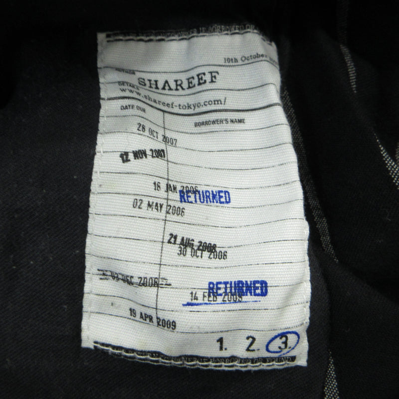 SHAREEF | シャリーフ STRIPE WIDE PANTS パンツ ブラック サイズ：3【三重本店】