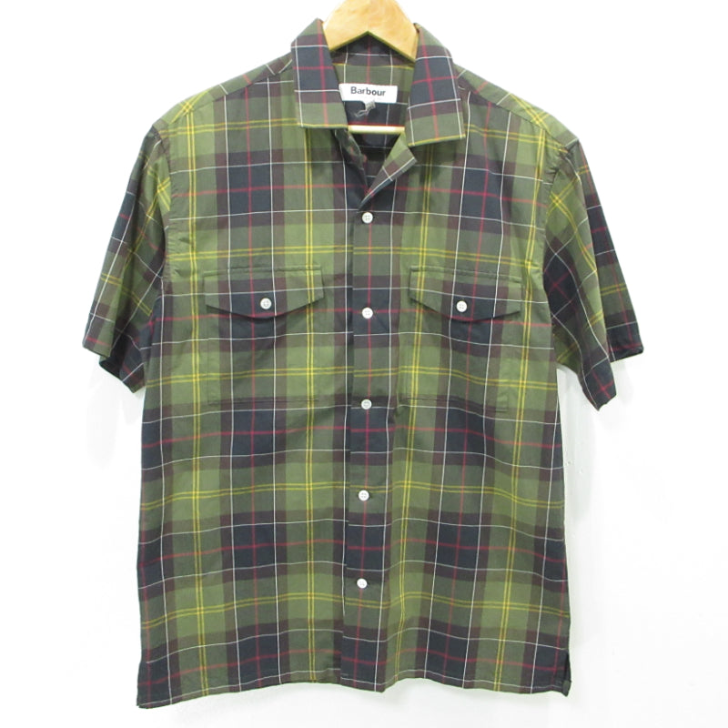 Barbour | バーブァー チェック柄 半袖シャツ 2001024 グリーン系 サイズ：38【三重本店】
