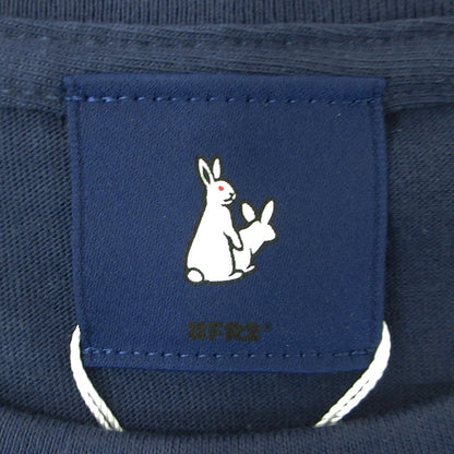 #FR2 | エフアールツー 港 京都舞鶴オープン記念 花札半袖Tシャツ ロゴ刺繍 うさぎ 半袖Ｔシャツ FRC4518 ネイビー サイズ：XL【三重本店】