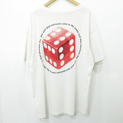 SAINT MICHAEL | セントマイケルセイントマイケル DICE TEE ダイス半袖Tシャツ サイコロ ロゴプリント 半袖Ｔシャツ SM-S23-0000-014 ホワイト ナチュラル 生成り サイズ：XL【三重本店】