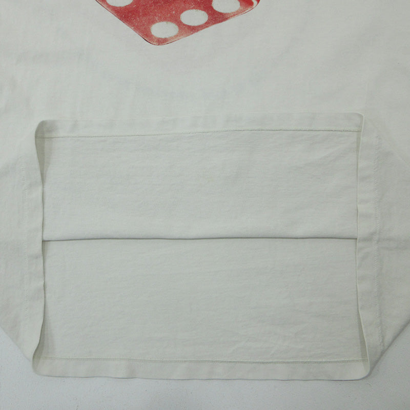 SAINT MICHAEL | セントマイケルセイントマイケル DICE TEE ダイス半袖Tシャツ サイコロ ロゴプリント 半袖Ｔシャツ SM-S23-0000-014 ホワイト ナチュラル 生成り サイズ：XL【三重本店】