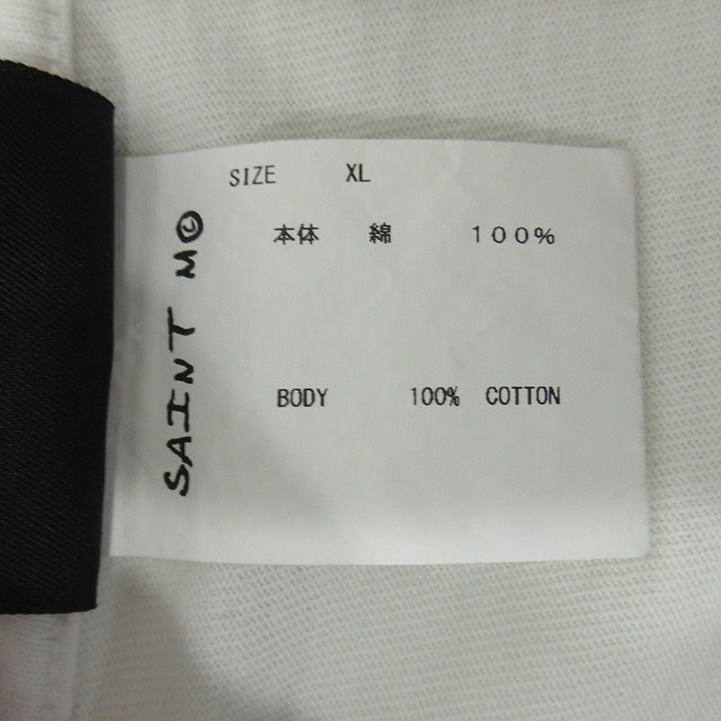 SAINT MICHAEL | セントマイケルセイントマイケル DICE TEE ダイス半袖Tシャツ サイコロ ロゴプリント 半袖Ｔシャツ SM-S23-0000-014 ホワイト ナチュラル 生成り サイズ：XL【三重本店】