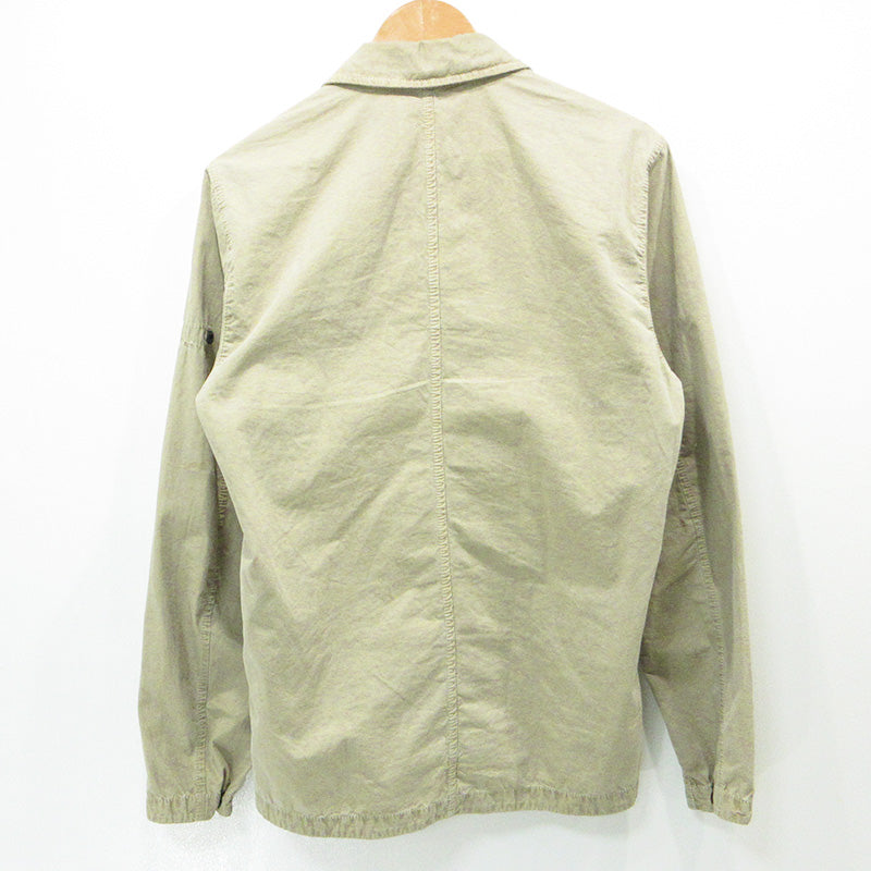STONE ISLAND | ストーンアイランド ORGANIC COTTON OVERSHIRT JACKET オーガニックコットンオーバーシャツジャケット ジップ長袖シャツ 長袖シャツ 7915102WN ベージュ カーキ サイズ：M【三重本店】